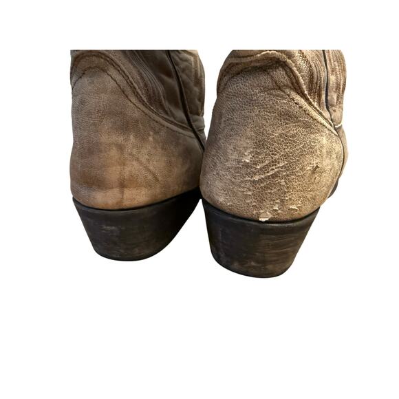 Laredo Men’s Cowboy Western Boots 9.5 EW Extra Wide Brown Distressed Leather - Picture 8 of 9